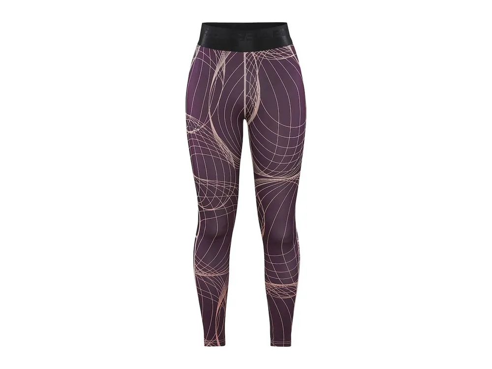 Craft Core Essence Tights W, Burgundy-Bleikur - dámské elastické kalhoty Autentický