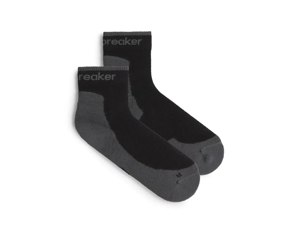 Ověřený Icebreaker Mens Merino Hike+ Light Mini, Black/Obsidian