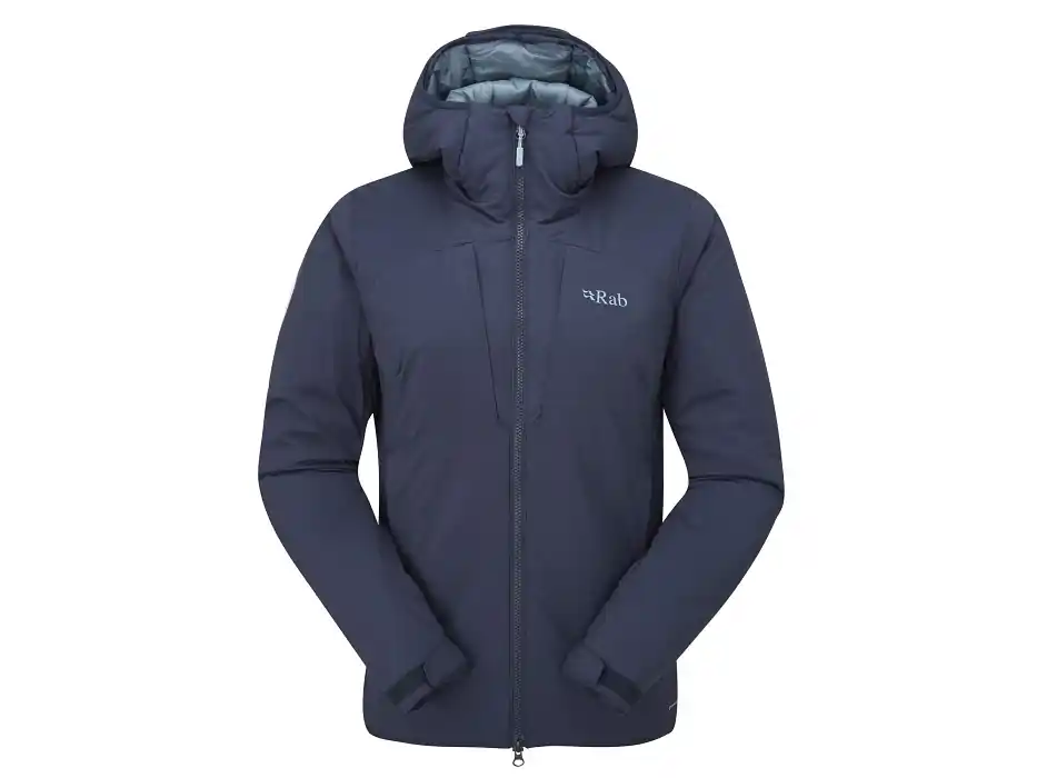 Koupit Online Rab Womens Xenair Alpine Jacket, Deep Ink - izolační bunda s kapucí (QIP-10)