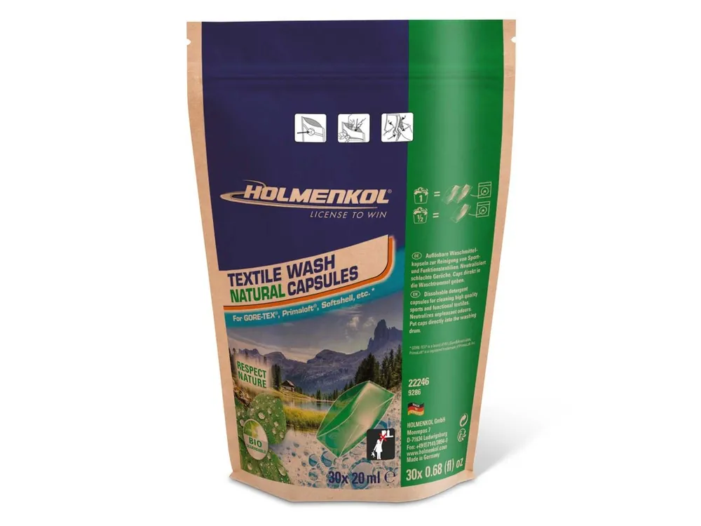 Holmenkol Textile Wash Natural Capsules, 30 pcs Aktuální
