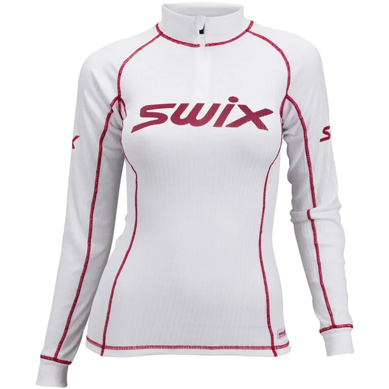 Víkendová Akce Swix RaceX dámské funkční triko se zipem white/red M