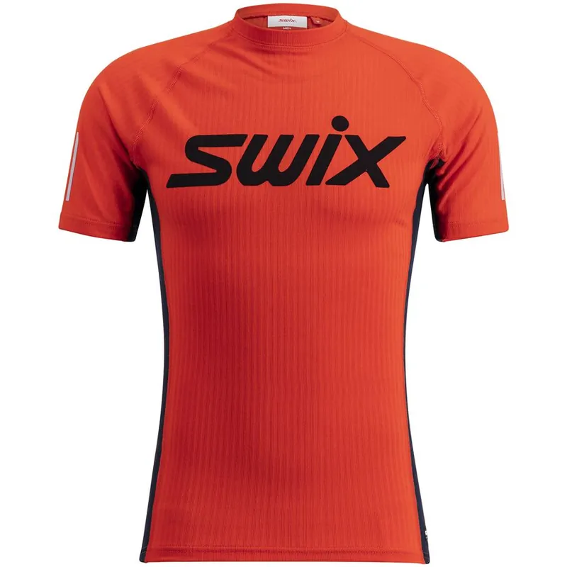 Omezená Nabídka Swix Roadline RaceX funkční triko krátký rukáv fiery red/dark navy L