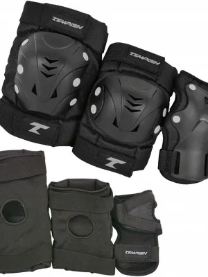 Ověřený Tempish TAKY sada chráničů kolen, loktů a zápěstí black XL