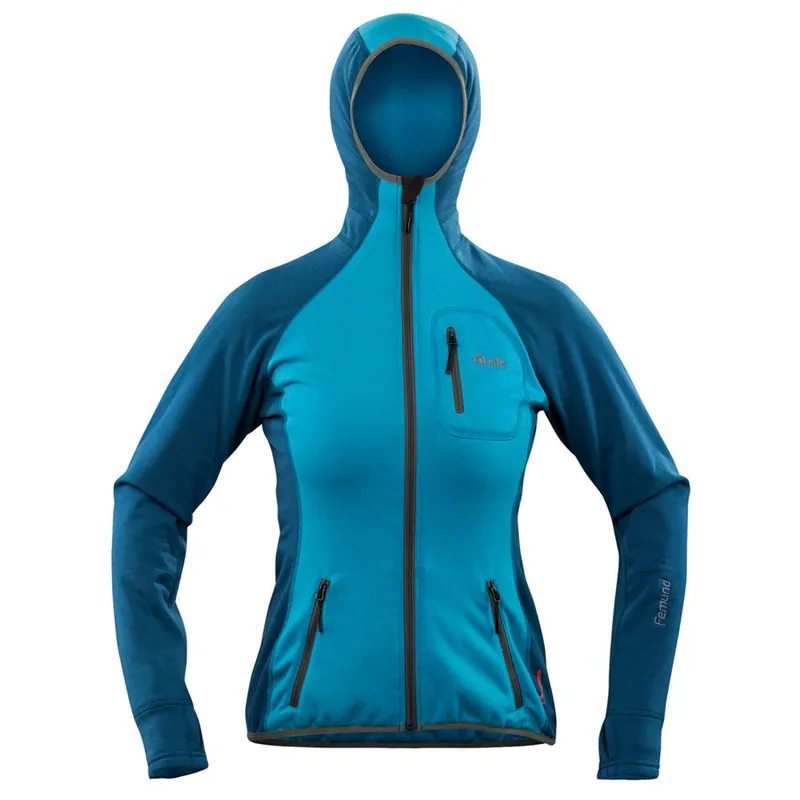 Rychlé Dodání Tilak Femund dámská funkční mikina Crystal Teal / Marocan Blue L