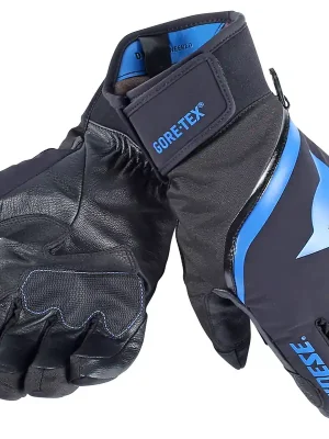 Lyžařské rukavice Dainese Carved Line blk/sky Vysoce Kvalitní