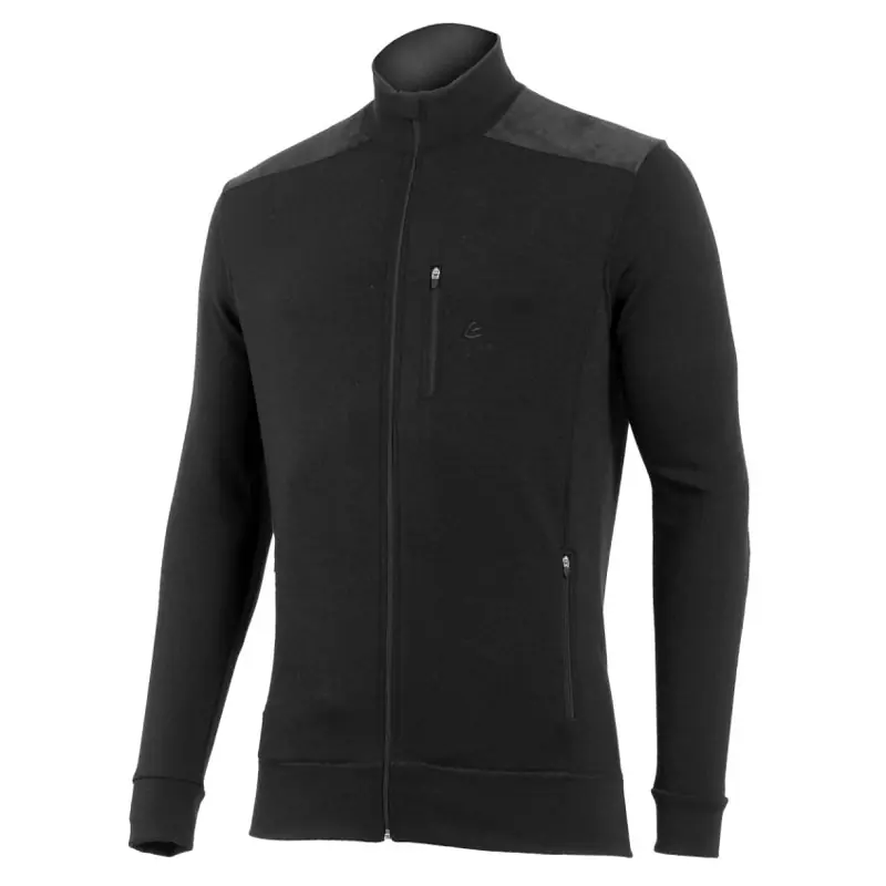 Originální mikina LASTING HUBERT Merino Wool 260g Men Black - Velikost oblečení M