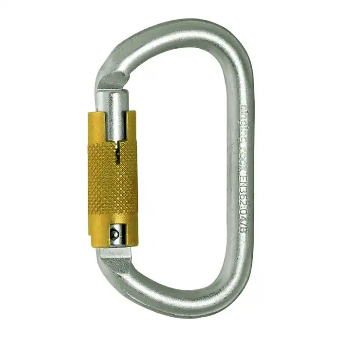 Vysoce Kvalitní ocelova karabina SINGING ROCK STEEL OVAL TRIPLE Lock