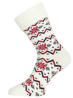 ponožky LASTING HMN 003 White/Red S (34-37) Nejlepší Cena