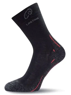 Omezená Nabídka ponožky LASTING WHI 900 Black-Red S (34-37)