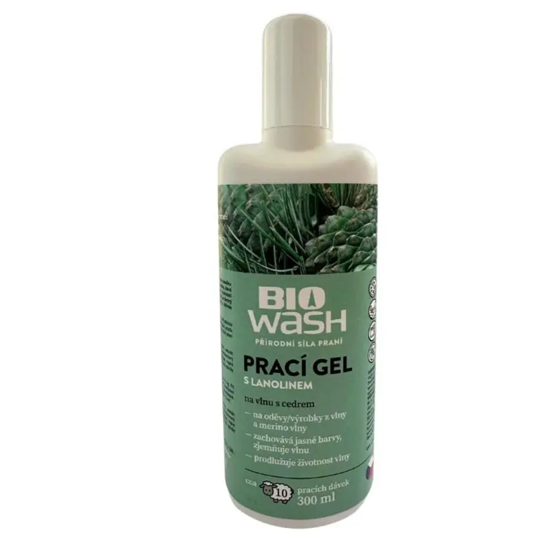 Autentický prací gel BioWash Lanolín/Cedr 300ml