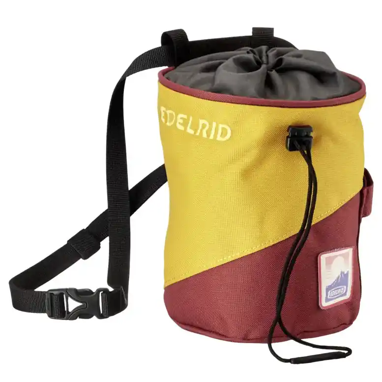 Víkendová Akce pytlík na magnézium EDELRID Chalk Bag MONOBLOCK Vinered-Amber