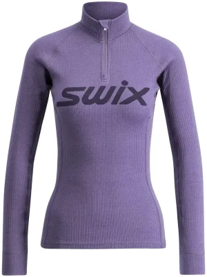 Akční Cena SWIX RaceX Merino Half Zip, dlouhý rukáv, dámské triko, Dusty Purple