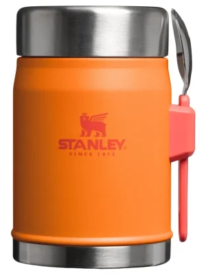 Oblíbený STANLEY The Legendary Classic Food Jar 400 ml Goldenrod Coral, jídelní termoska se lžící/vidličkou