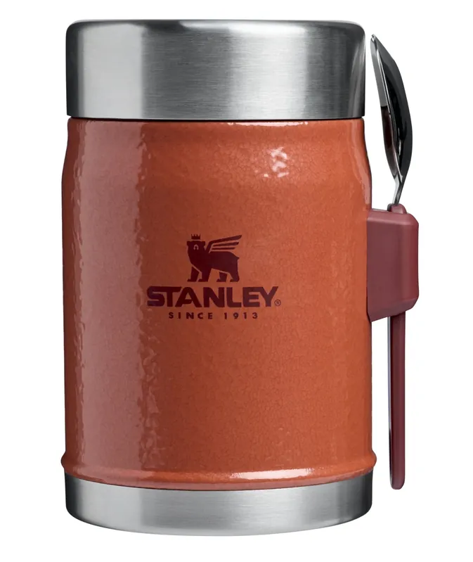 STANLEY The Legendary Classic Food Jar 400 ml Hammertone Clay, jídelní termoska se lžící/vidličkou Ihned K Objednání