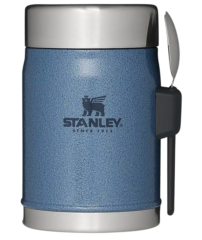 Výhodná Nabídka STANLEY The Legendary Classic Food Jar 400 ml Hammertone Lake, jídelní termoska se lžící/vidličkou