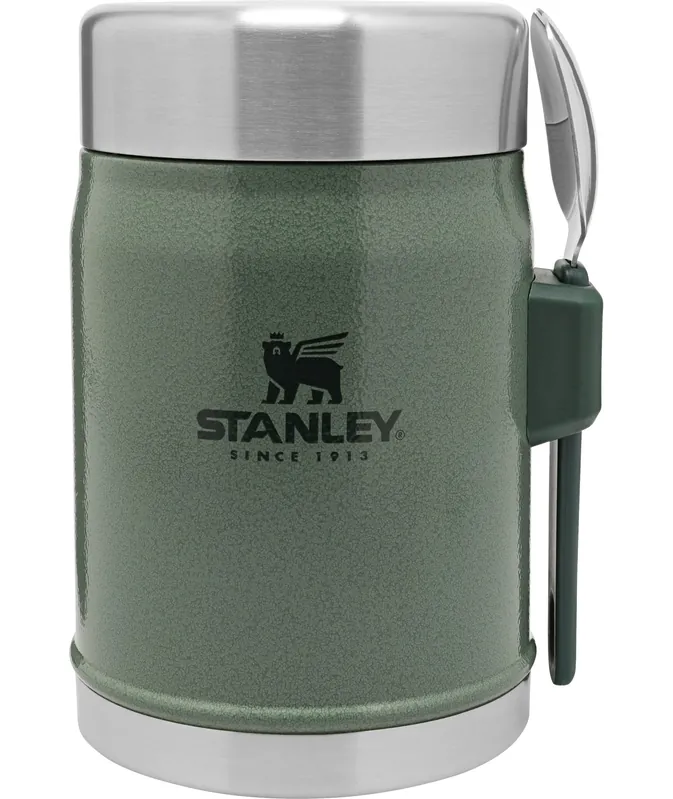 Cenově Výhodný STANLEY The Legendary Classic Food Jar 400 ml Hammertone Green, jídelní termoska se lžící/vidličkou