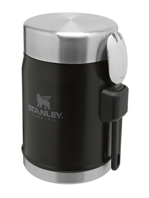 Horká Nabídka STANLEY The Legendary Classic Food Jar 400 ml Matte Black Pebble, jídelní termoska se lžící/vidličkou