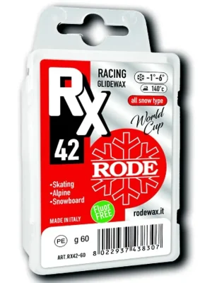 Poslední Šance RODE RX42 Glider Red 60g, -1 až -6 °C, skluzný vosk