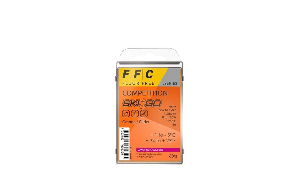Nejlepší Volba SKI-GO FFC Glider 60g, Orange, +1°C až -5°C, bezfluorový parafín