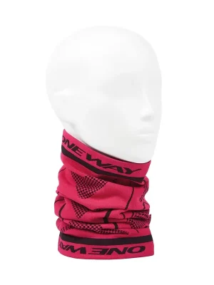 ONE WAY Bandana Seamless, Red/Black, multifunkční šátek Poslední Šance