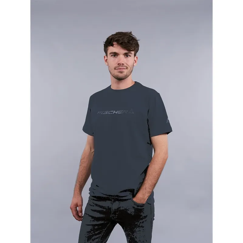 FISCHER T-Shirt Big Logo, Dark Navy, pánské tričko Aktuální