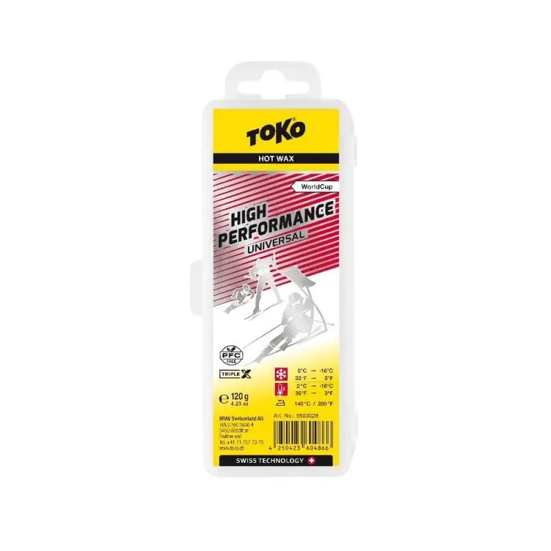 Autentický TOKO TripleX High Performance Universal, +2°C až -16°C, 120 g, skluzný vosk