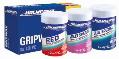 HOLMENKOL Gripwax 3x 45 g, sada stoupacích vosků Novinka