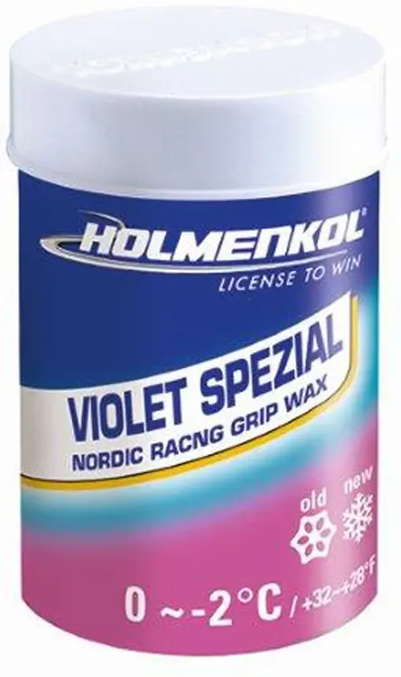 HOLMENKOL Fialový speciál, 0°C až -2°C, 45 g, stoupací vosk Autentický