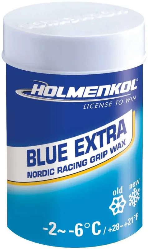 HOLMENKOL Modrý extra, -2°C až -6°C, 45 g, stoupací vosk Dokud Zásoby Vydrží