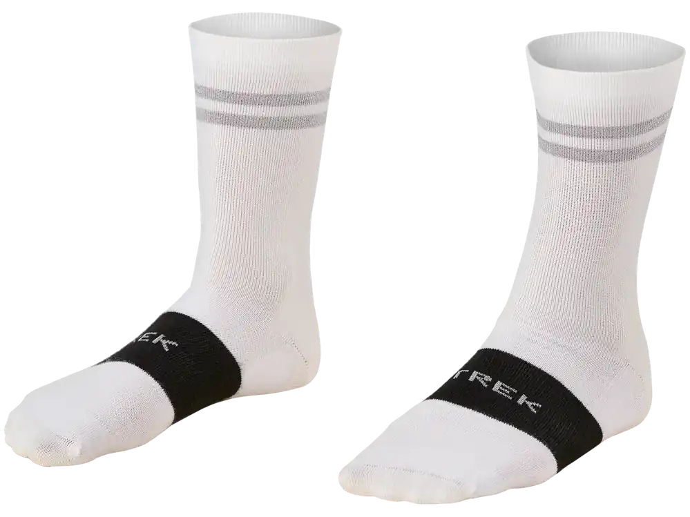 Časově Omezené Trek Race Reflective Crew Cycling Sock XL bílá