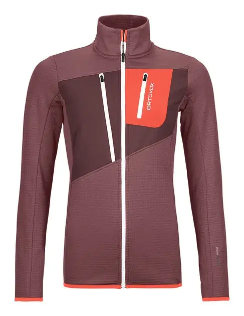 Přímo Od Výrobce Ortovox Fleece Grid Jacket W S vínová