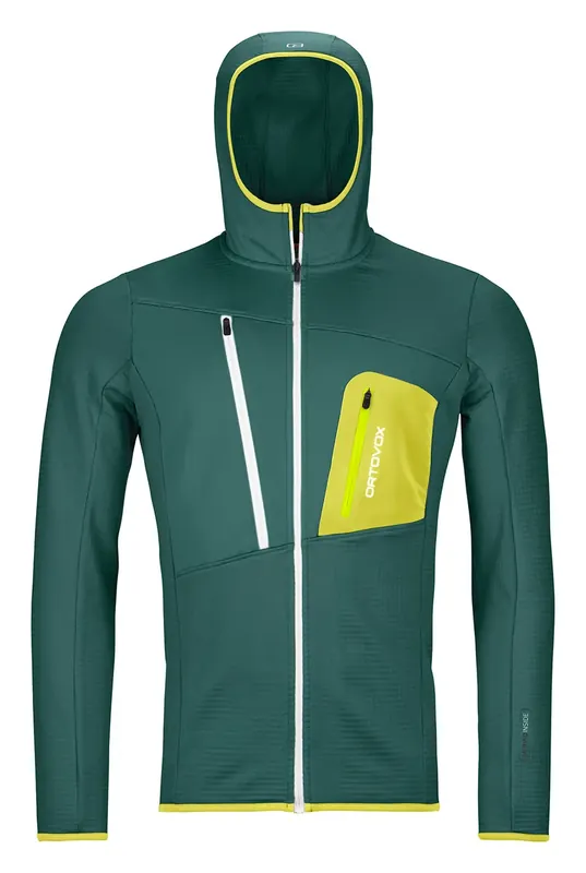 Ortovox Fleece Grid Hoody M S tyrkysová Must-Have