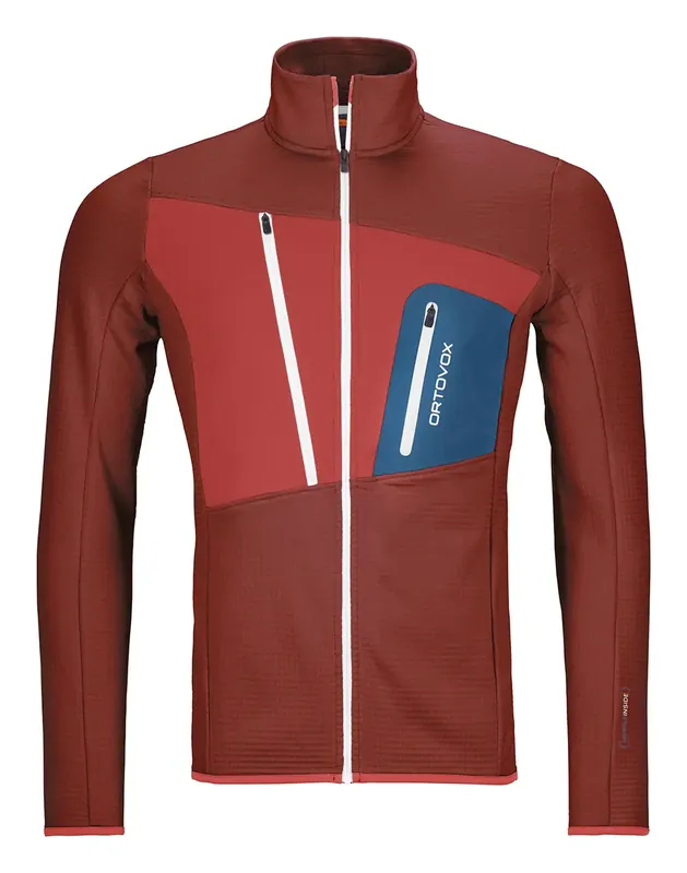 Sezónní Sleva Ortovox Fleece Grid Jacket M M červená/oranžová