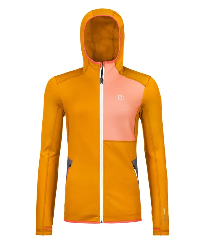 Ortovox Fleece Hoody W XS oranžová Výhodná Nabídka