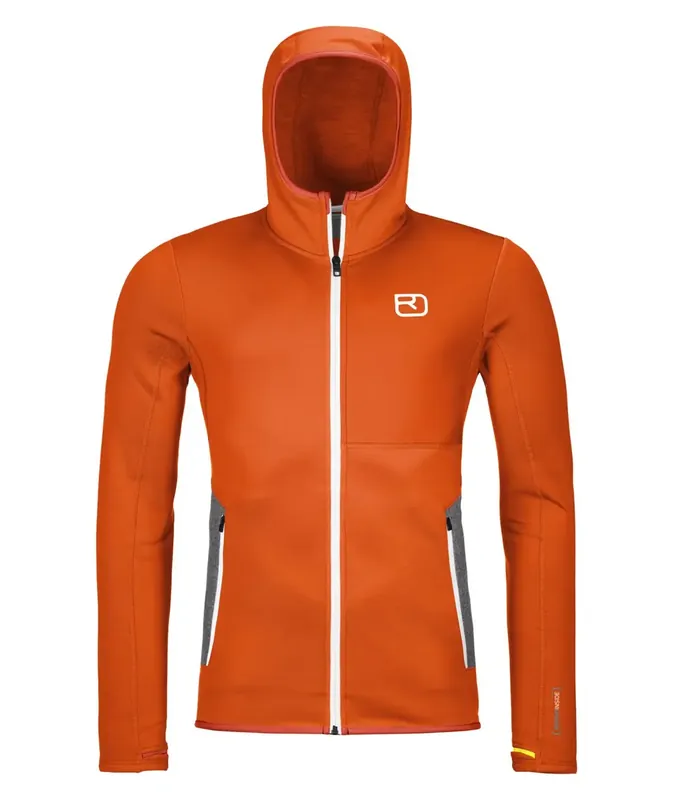 Ortovox Fleece Hoody M XL oranžová/červená Speciální Cena
