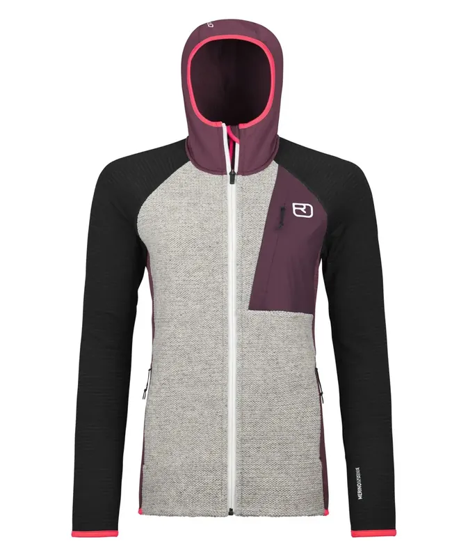 Ortovox Fleece Gp Classic Knit Hoody W M vínová Nízká Cena