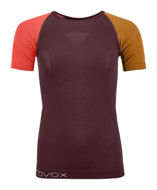 Autentický Ortovox 120 Comp Light Short Sleeve W XS vínová
