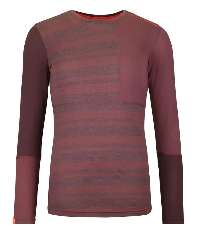 Ortovox 185 Rock‘n‘wool Long Sleeve W M vínová Nízká Cena