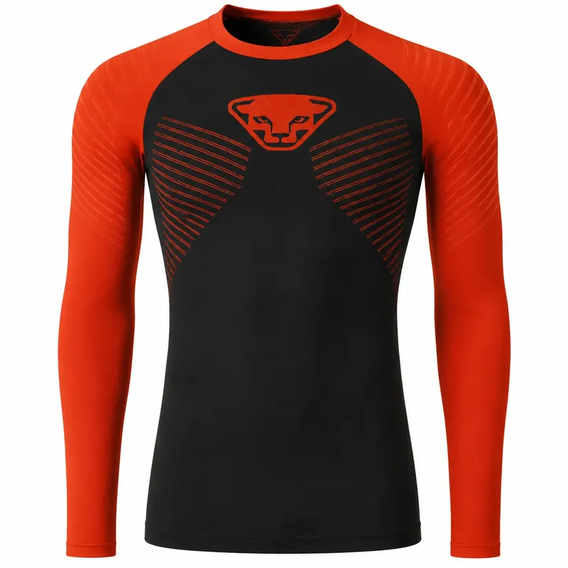 Dynafit Speed Dryarn® Long Sleeve Shirt Men 46/S černá/oranžová Akční Nabídka
