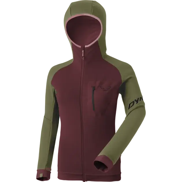 Pouze Dnes Dynafit Radical Polartec® Hooded Jacket Women 46/40 červená/zelená