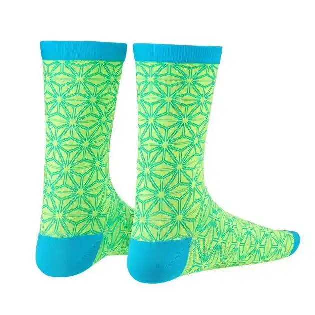Supacaz Socks - Asanoha S/M zelená/modrá Nízká Cena