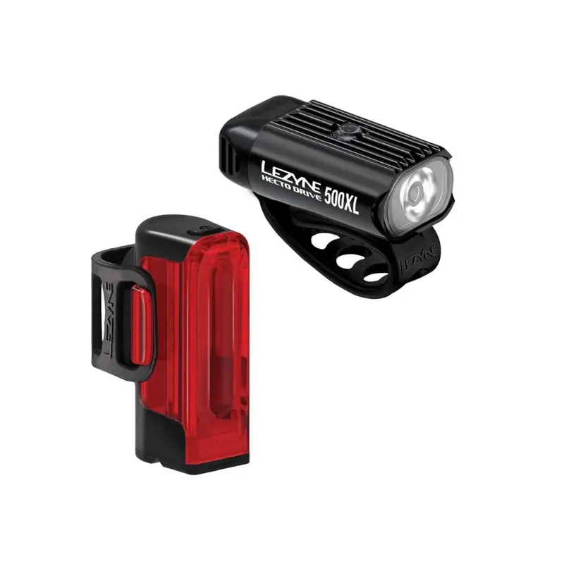 Lezyne HECTO DRIVE 500XL / STRIP DRIVE 300+ PAIR černá/červená Finální Výprodej