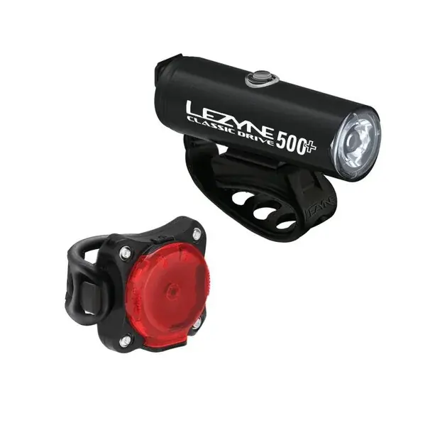 Akce Lezyne CLASSIC DRIVE 500+ / ZECTO DRIVE 200+ PAIR černá/červená