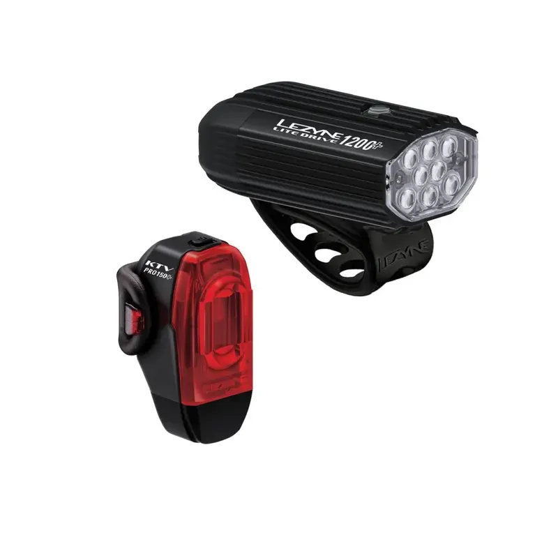 Dokud Zásoby Vydrží Lezyne LITE DRIVE 1200+ / KTV DRIVE PRO+ PAIR černá/červená