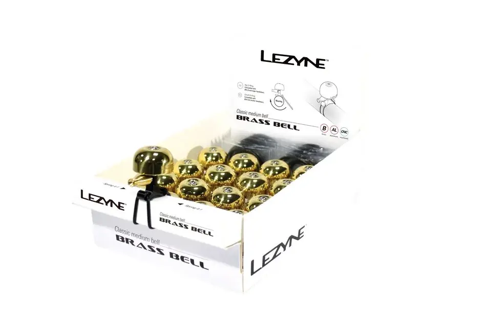 Značkový Lezyne CLASSIC BRASS MEDIUM BELL BOX žlutá/černá
