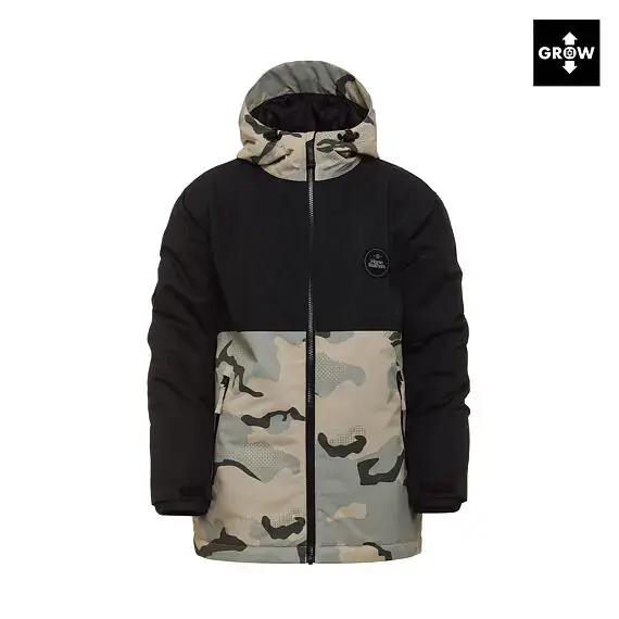 Horsefeathers DAMIEN youth jacket L černá/hnědá Výprodej