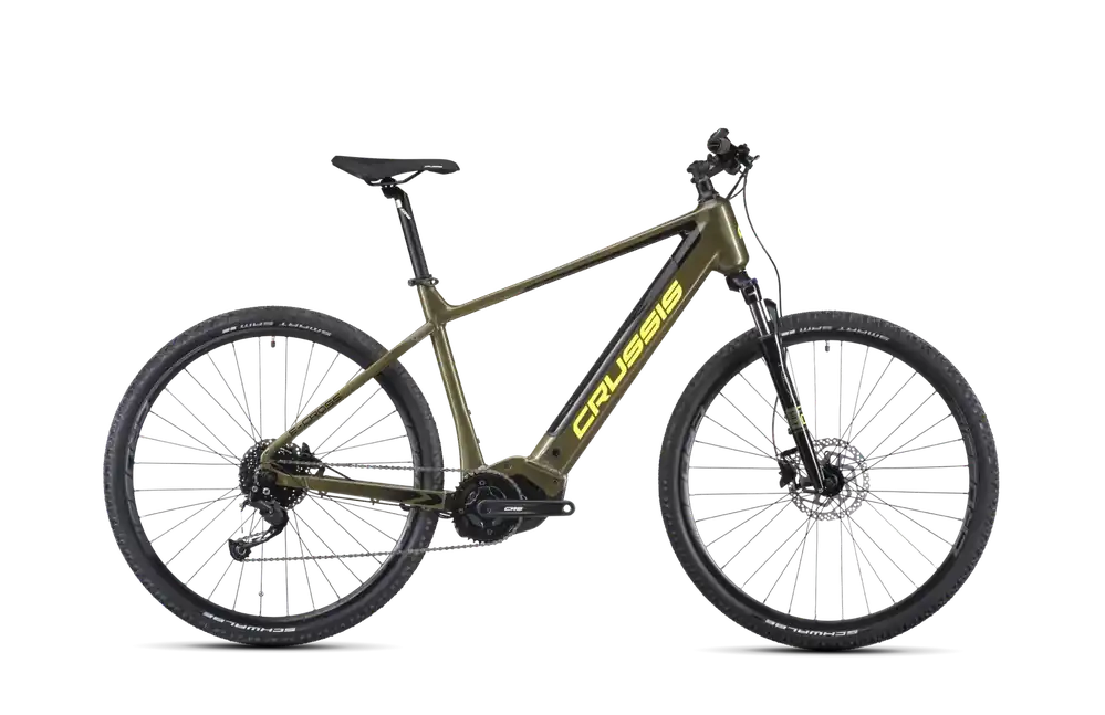 Crussis e-Cross 7.10-(720 Wh) 20" tmavě zelená/žlutá Poslední Šance