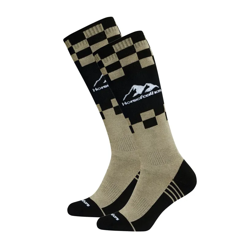 Horsefeathers Cron Snow Socks 11-13 hnědá/černá Sezónní Sleva