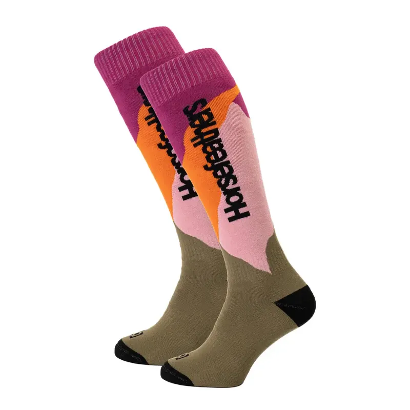 Horsefeathers Capella Snow Socks 5-7 fialová/tmavě zelená Originální