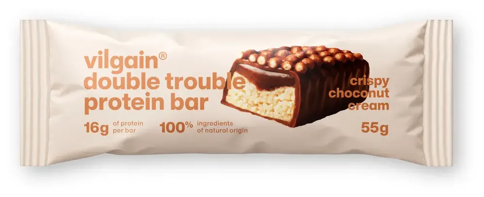 Vilgain Double Trouble Protein Bar - Choco bueno s křupinkami 55 Bezpečná Platba
